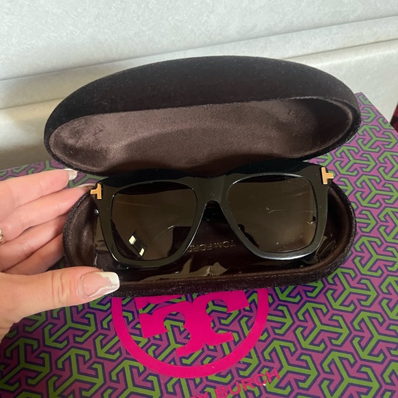 Tom Ford Black and Gold Sunglasses - Picture 1 of 8